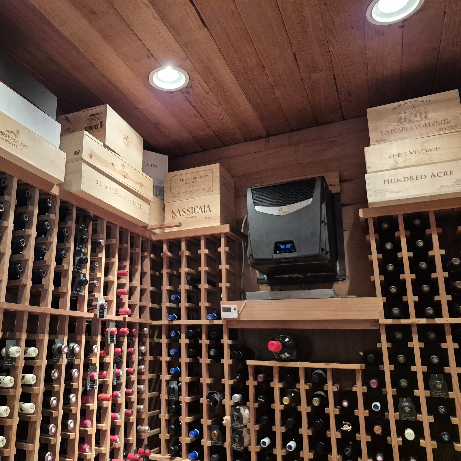 Wine cellar cooling unit installation and maintenance.